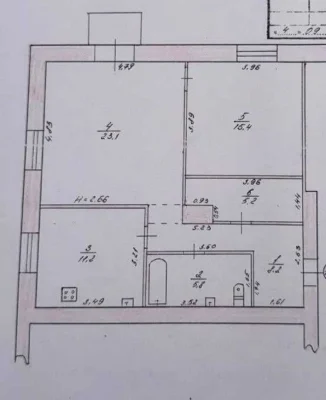 For Sale 2-room apartment Stalin-style in the center of T. Шевchenko. Area 7