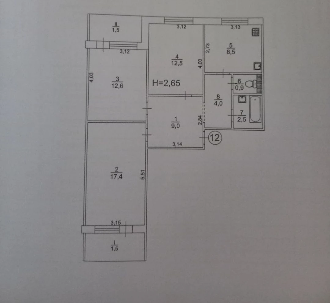 Продам квартиру на 5 Заречном
