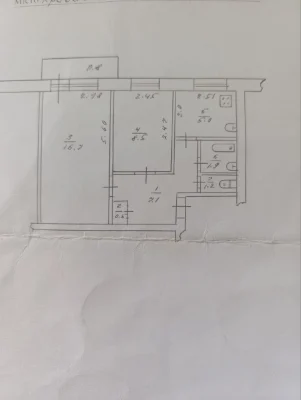 Selling a two-room apartment with a garage in Ingul'