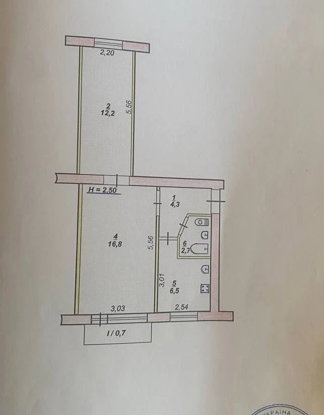 Sale of a 2-bedroom apartment on St. Sobornosti, 40 (Voskhod)