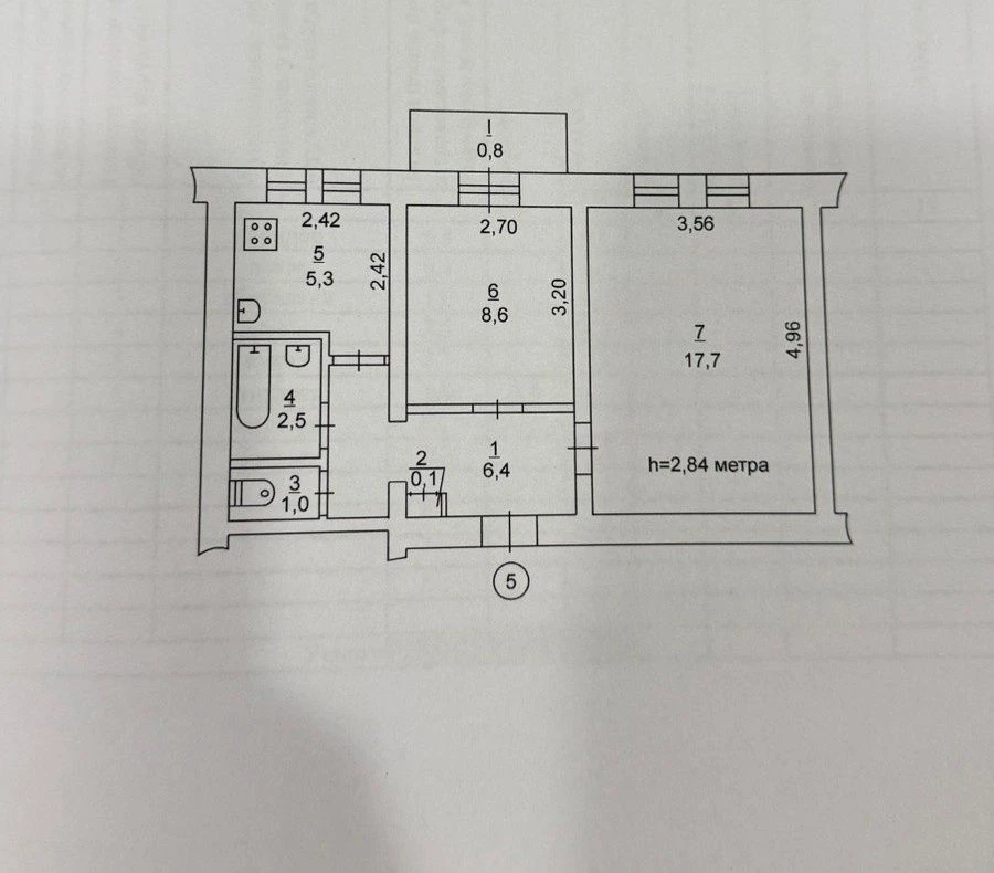 продаю 2-х ком.сталинку