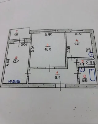 Двукомнатная квартира на Карачуне