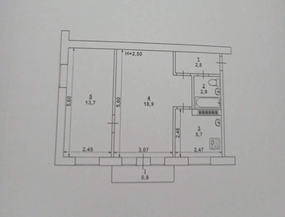Продажа 2-комнатной квартиры. 44-й квартал.