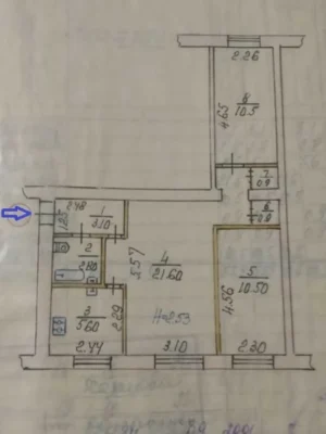 Affordable 3-room apartment in Ingulets district, Zbagachuvaila street (NKHO, near YUHO, 9th floor)