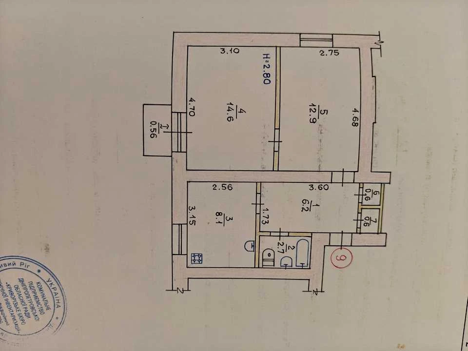 Apartment. Mykola Lukash Street (Zhyulyivska), Kryvyi Rih
