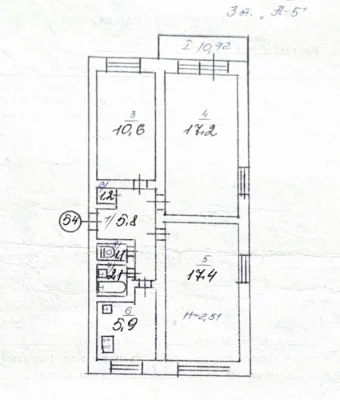 Продається квартира, 3 кімнати, 3 поверх