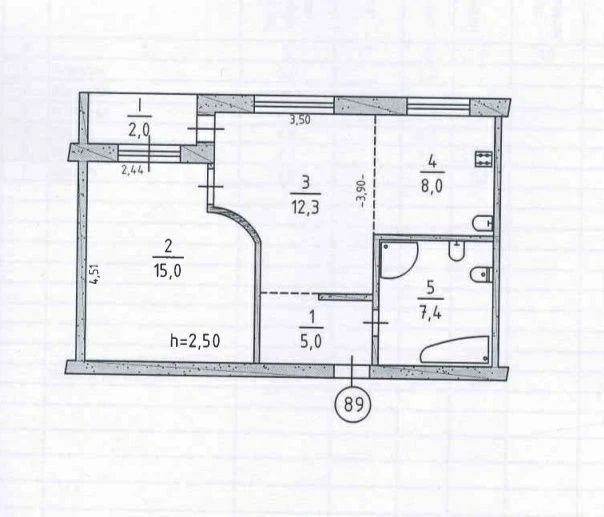 2-bedroom apartment on Hetmanska Street | 50 sq m | renovated | furniture + appliances |