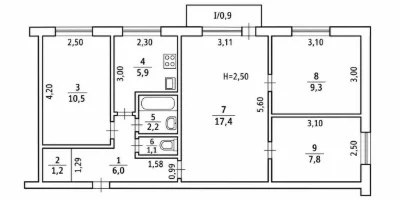 Sale of a 4-room apartment on Kostonavtyv – a good deal worth considering