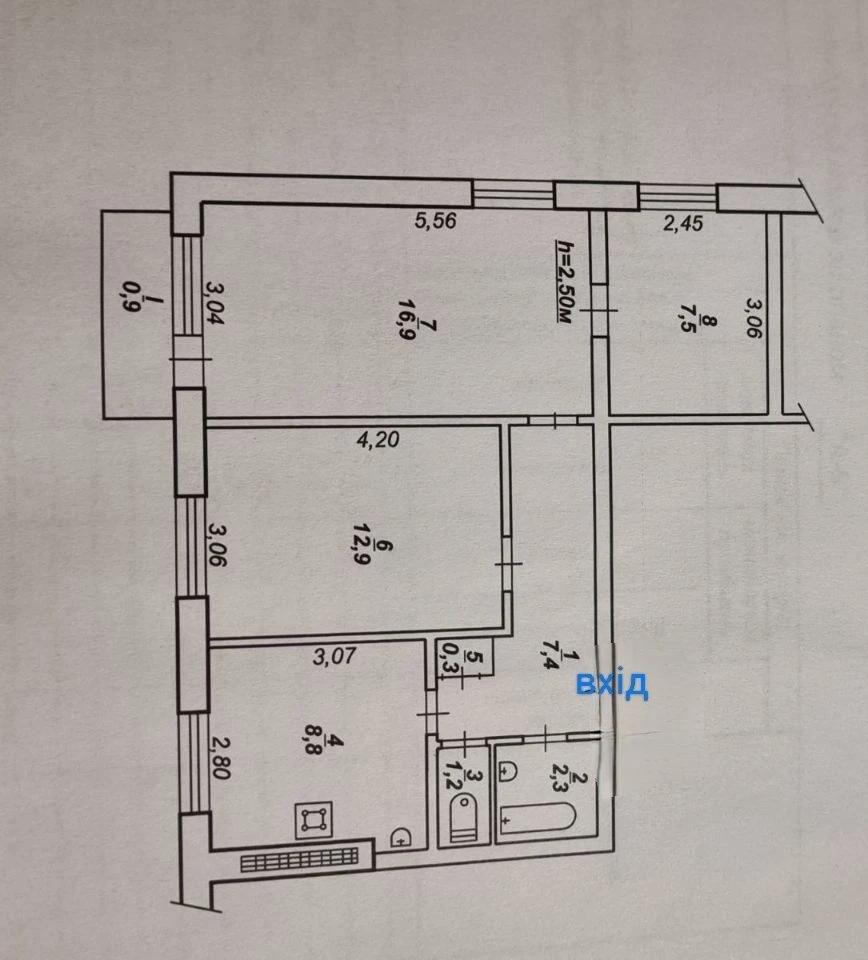 For Sale 3-Room Apartment in Quarter 173