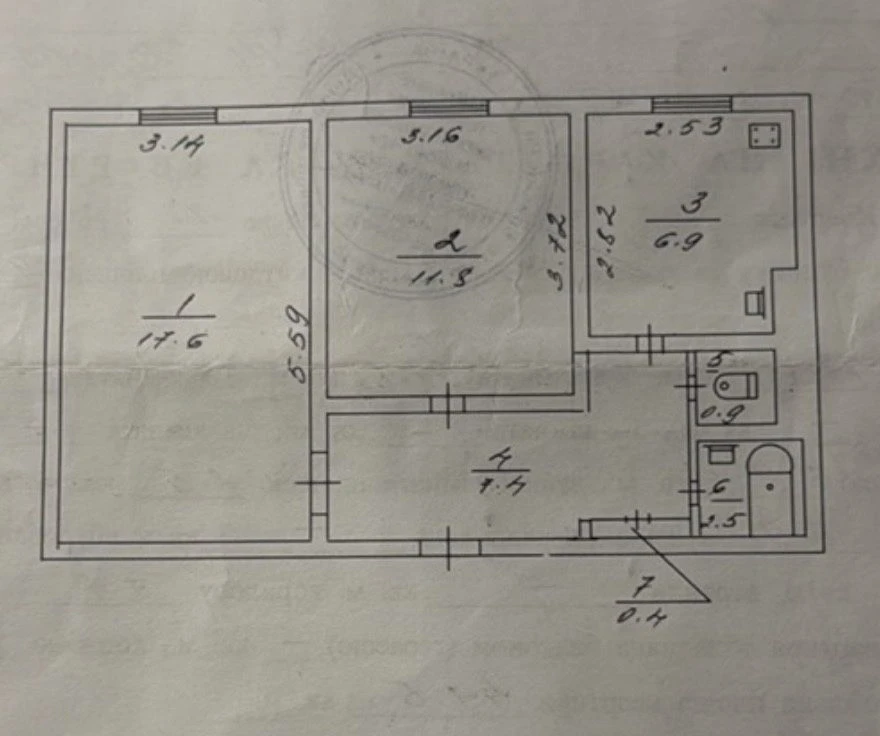 2 room apartment for sale in Sakhankaya district.