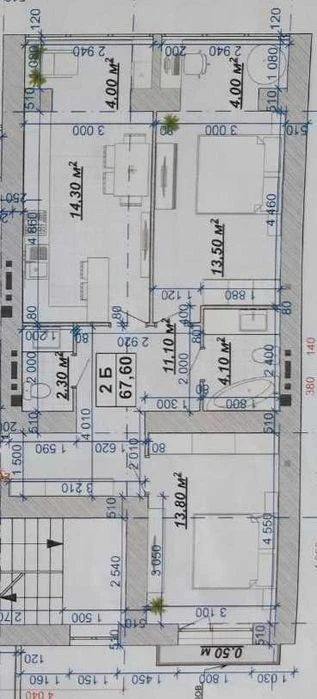 ТОП планировки! 2-комн 67,6 м² ЦЕНТР | ЖК Княгинин кухня-в