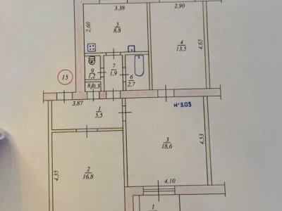 Apartment. Kryvyi Rih, Komerciyna Vulytsia (Yanova)