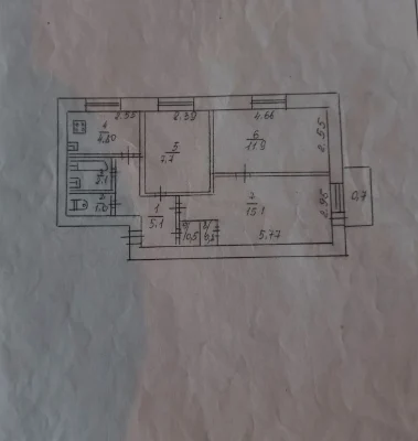КРЭС продается 3 квартира.