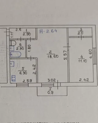Продам 2-комнатную квартиру, 44 квартал, ул. Калантая