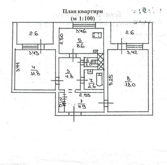 2 комнаты 13/16, микрорайон 5-Заречный