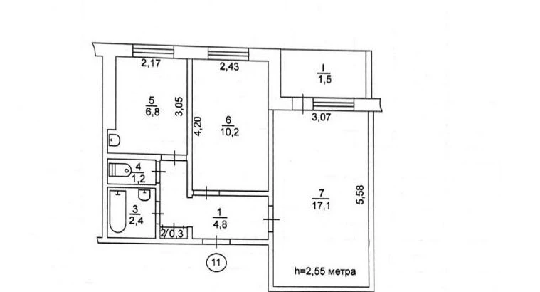 Sale of a 2-room apartment Sevnog (Sevastopol) Черкасова street