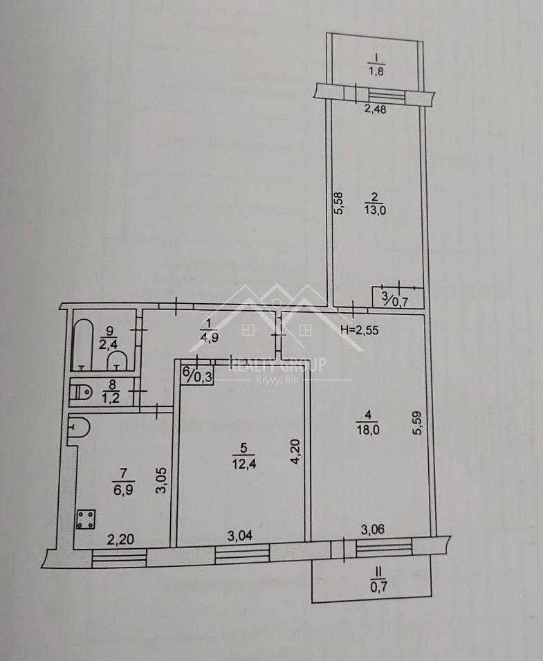 Продаж 3-кімнатній квартири, 7-й Зарічний (Текстиль)