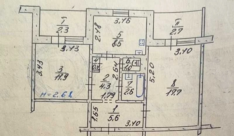 Sale of a 2-bedroom apartment on Eastern 3.