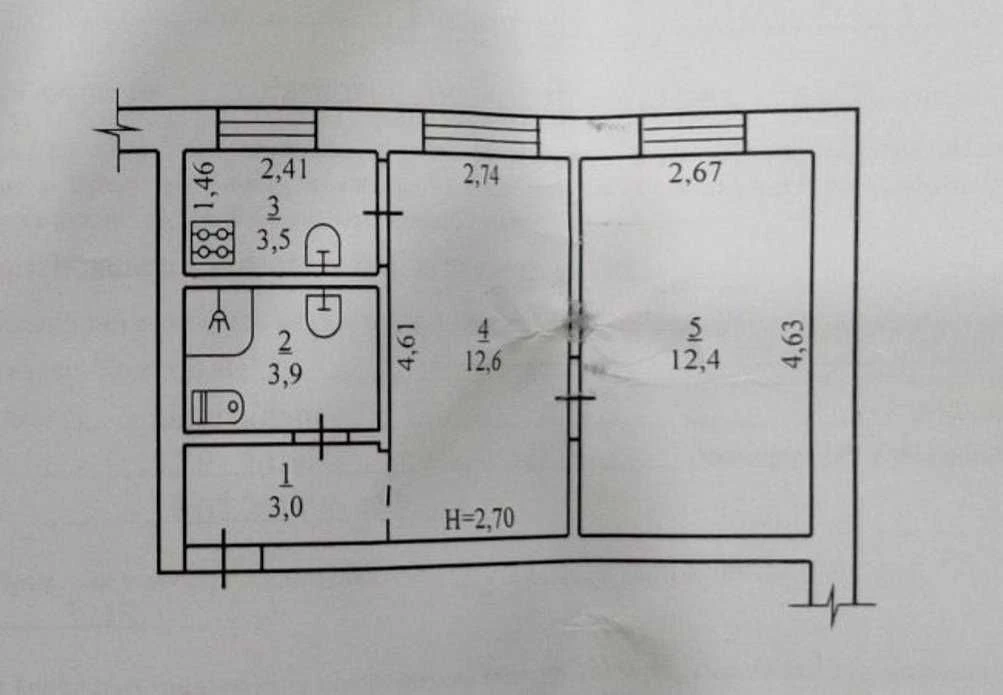 Affordable 1-bedroom Studio Apartment in Central District