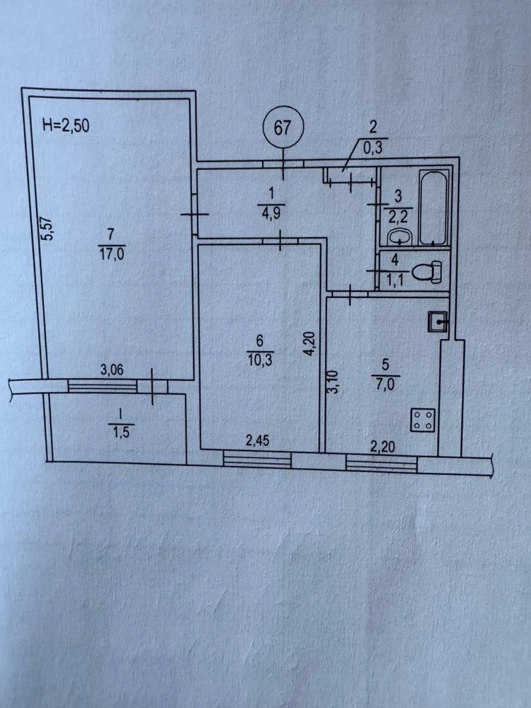 Киев, Гетьманская 74, продается светлая и чистая 2-комнатная квартира