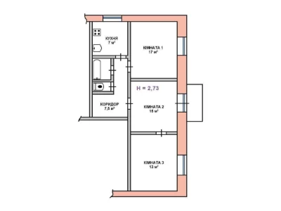 Продажа 3-квартиры в доме 1-й Дворик/Трампарк