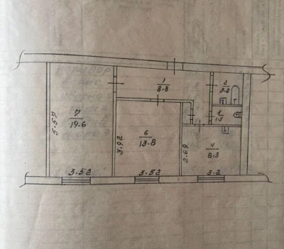 Продажа 2-х комнатной квартиры. Старый дом.