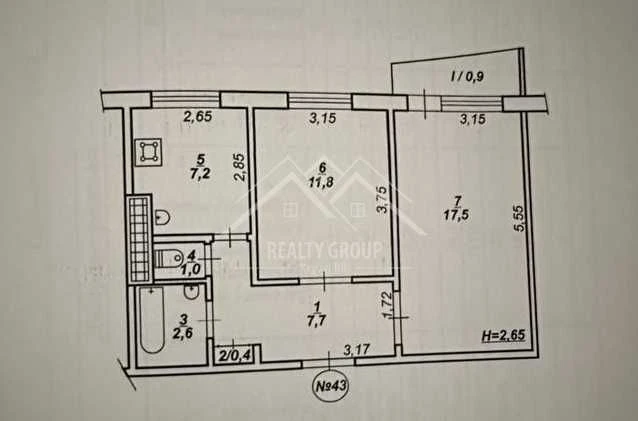 Продажа 2-комнатной квартиры в районе ЦМ (Карнаватка)