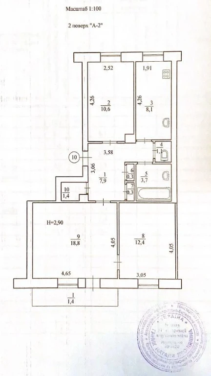 Urgent sale of a 3-room apartment, 66.0 sq m, from the owner