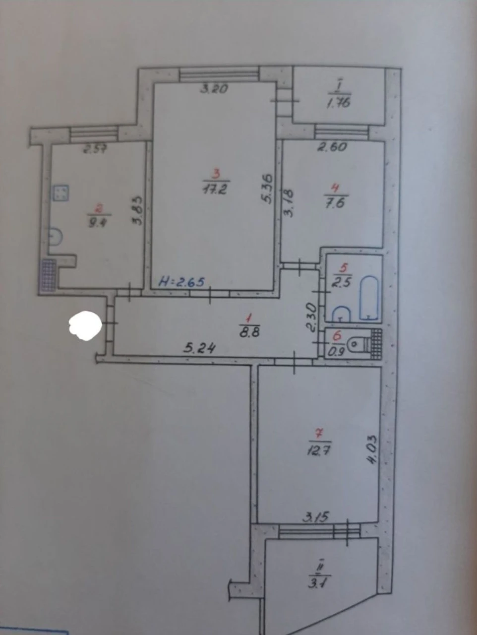 Квартира, 3 комнаты, 97 кв. Гагарина, центр