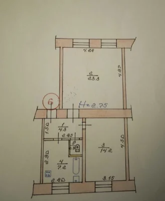 2-room apartment for sale on Житомирская Street.