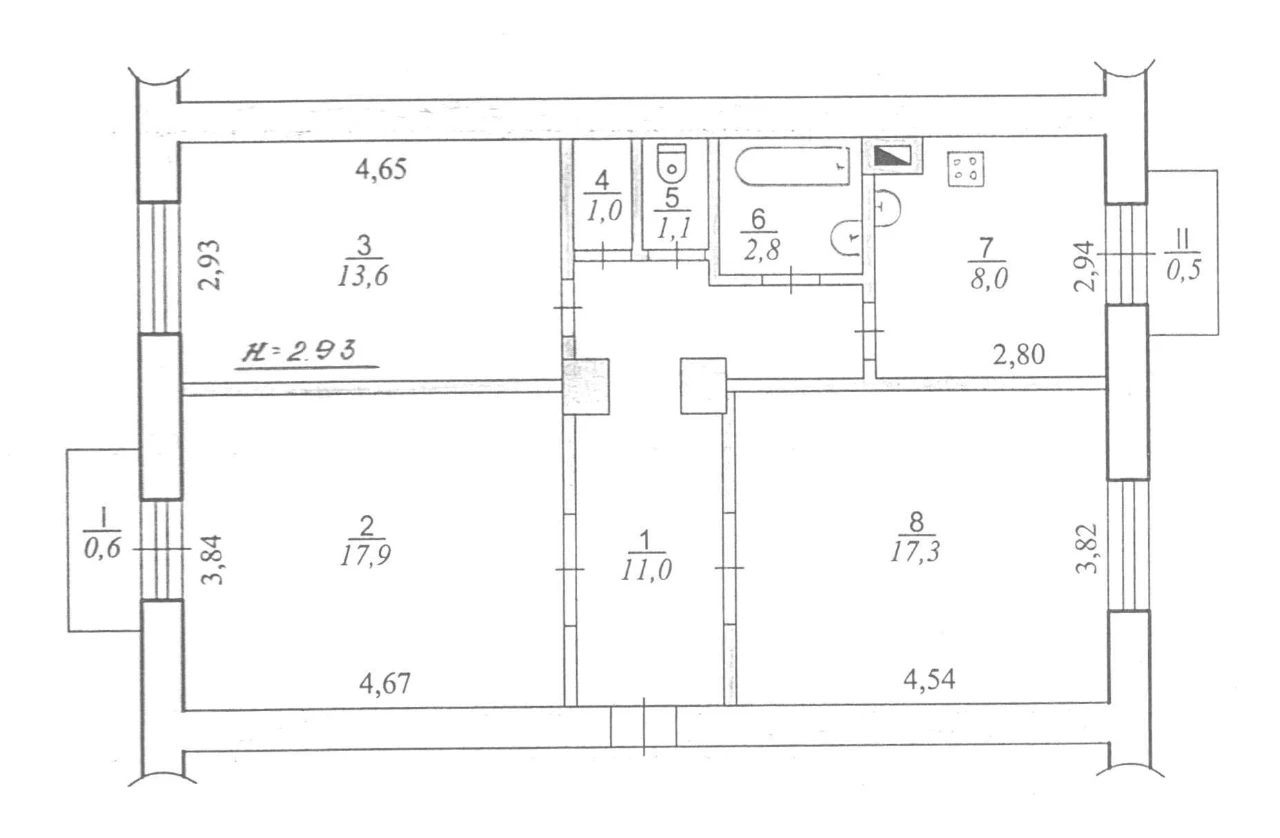 Продаж 3-кімнатної квартири, 97 Квартал