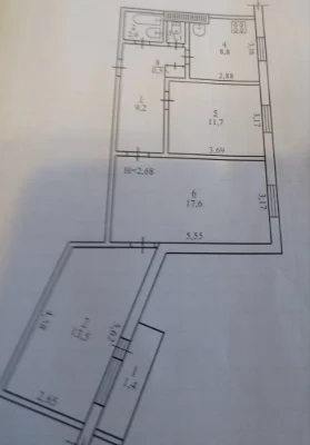 Sale of a 3-room apartment, in the Saksaqanskom district (municipality of Gornjatski)