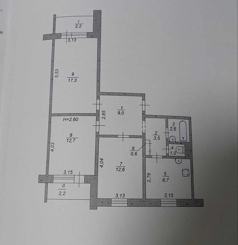 For sale apartment on KRESE. Street Sichislavskaya 41.