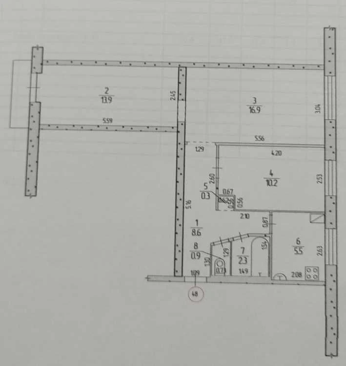 Продається 3-кімнатна квартира
