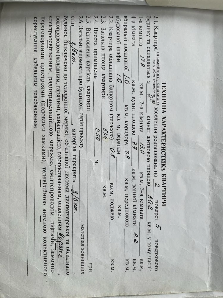 Продается 2-комнатная квартира под ремонт