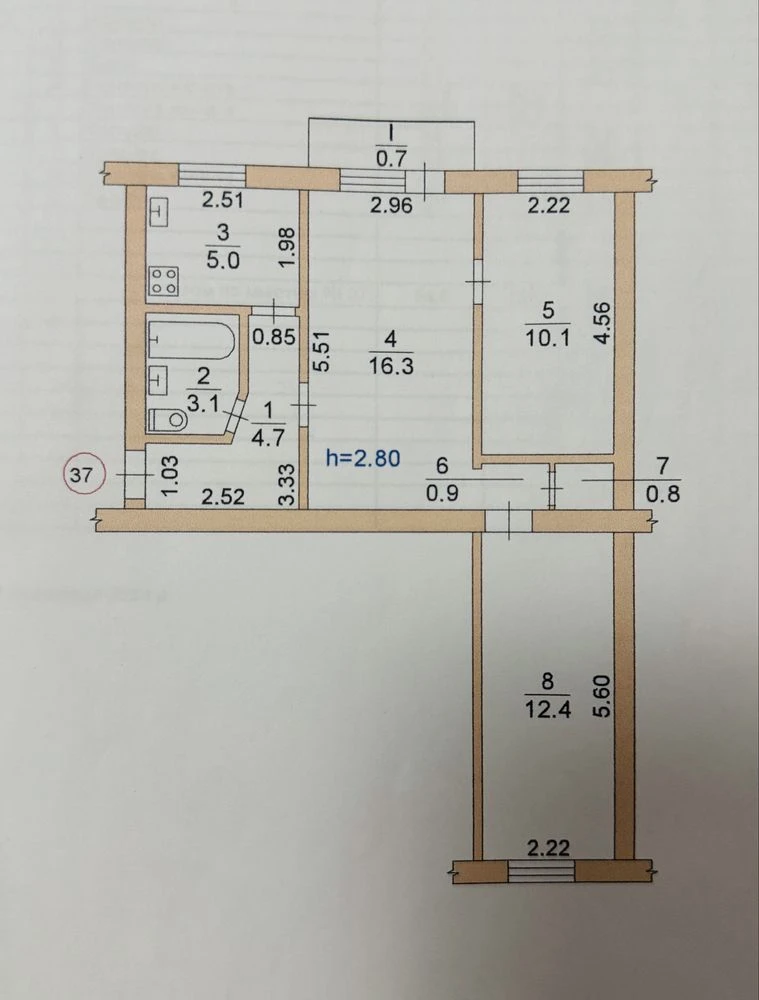 Продаж / 3х кімнатна кв. центр міста, Павлоград.