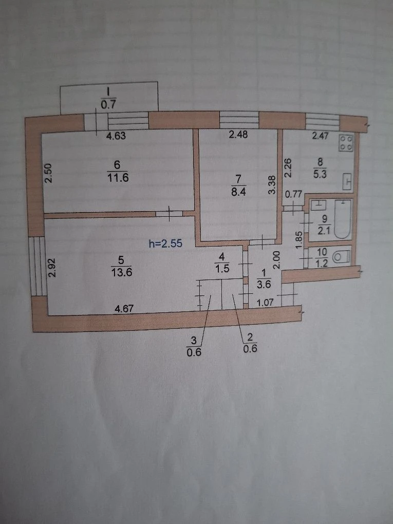 Продам 3-комнатную квартиру