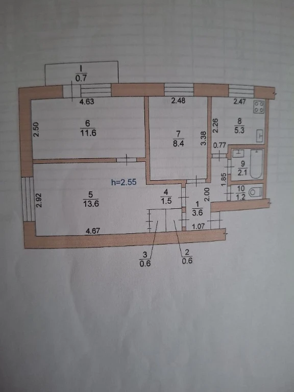 Продам 3-комнатную квартиру