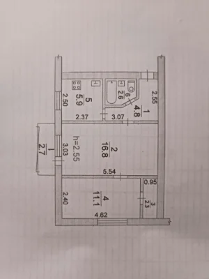Продам 2-ну  квартиру на 3-му поверсі