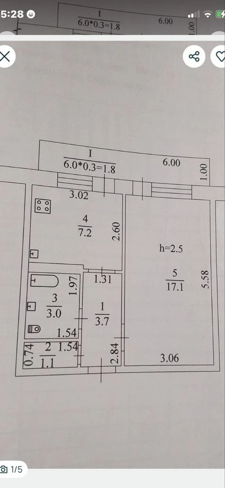 For sale 1 room apartment