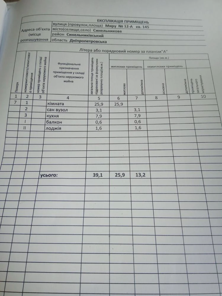 Продается 1-комнатная квартира, 7 этаж, ул. Мира 12, г. Синельноко