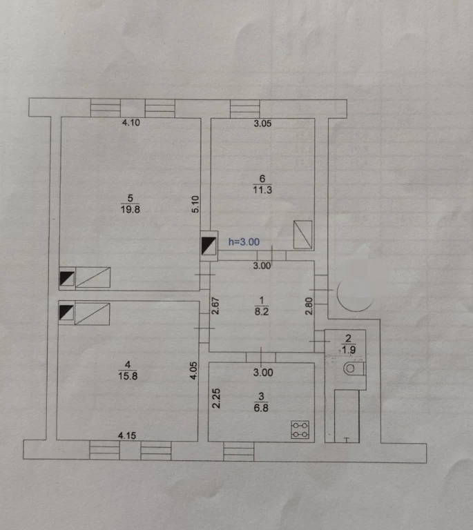 3к, apartment, residential condition, garage