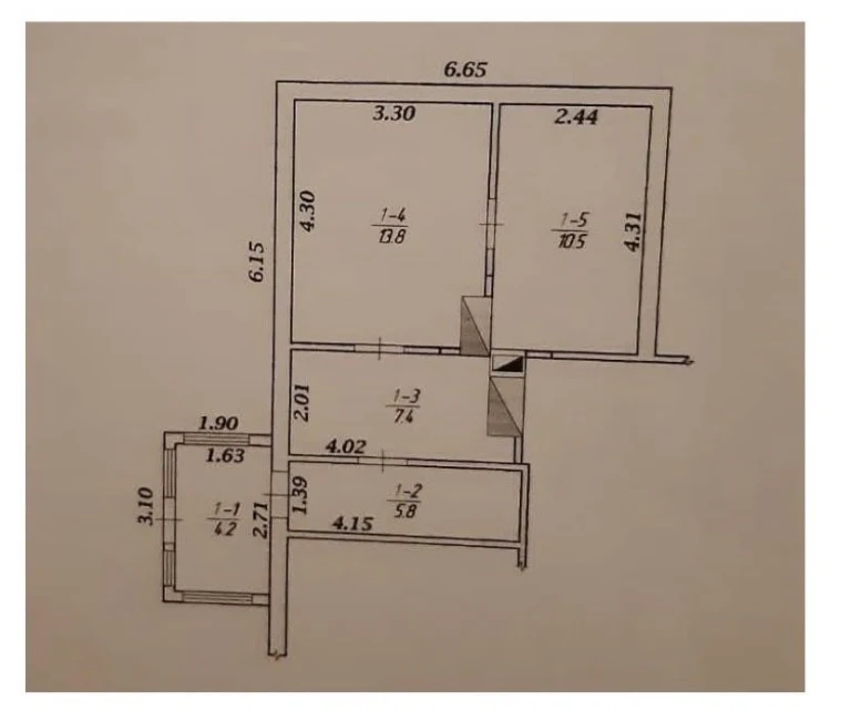 Квартира 42 м².