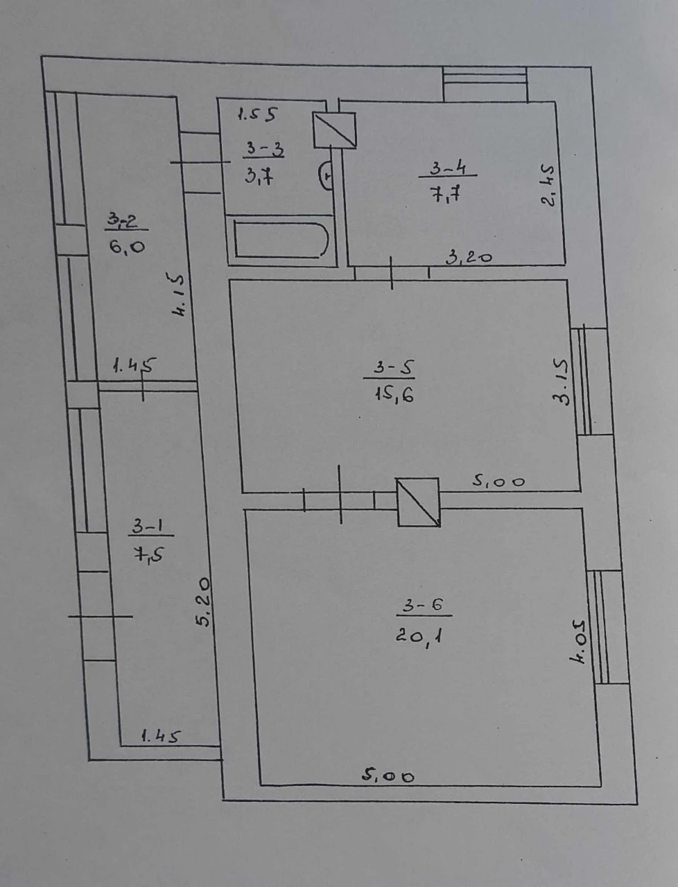 3-х КІМНАТНА квартира 60.6 кв.м. у ЦЕНТРІ Берегова, 5 хв до
