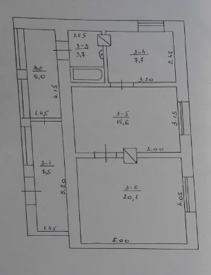 3-х КІМНАТНА квартира 60.6 кв.м. у ЦЕНТРІ Берегова, 5 хв до
