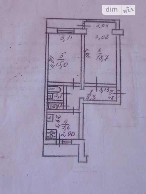 Sale of 2-room apartment 53.42 sq. m. on Mykola Ushakova Street 12 • I