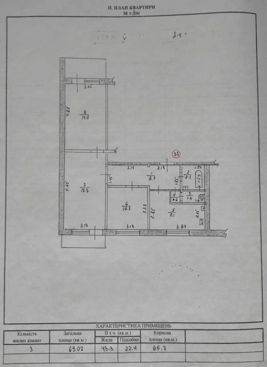 For Sale: 3-room apartment in Volynsk