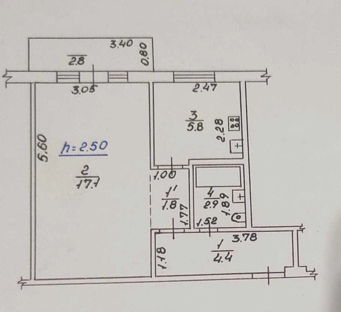 Продажа 1-комнатной квартиры в г. Калуш, рядом с Автостанцией