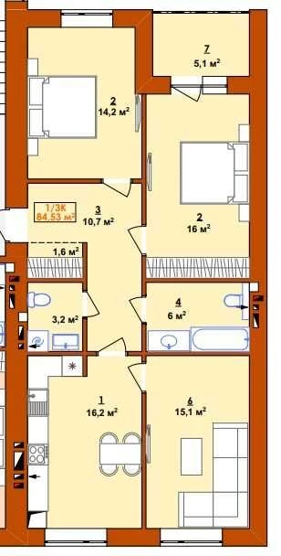 Sale of a 3-bedroom apartment in the "BROVAR" elite residential complex