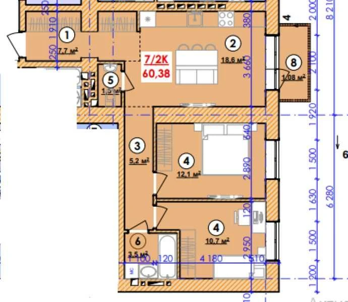 Продається 2 кім квартира в ЖК Park House, вул.О.Пчілки, м.К